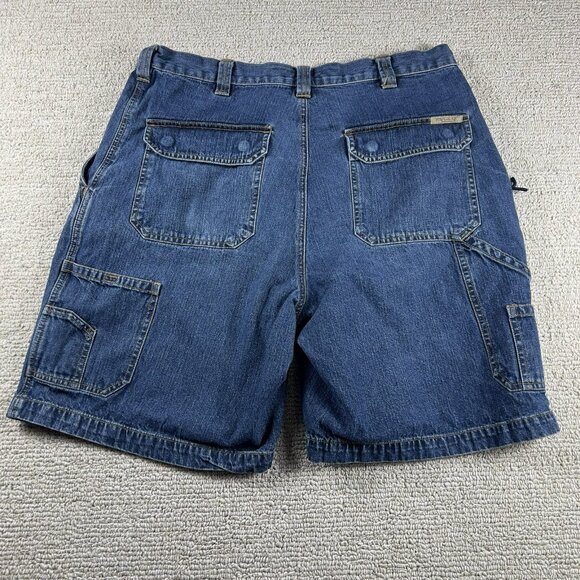 Pro Gear By Wrangler Denim Carpenter Shorts Blue Men’s Size 36 x  8 - Picture 5 of 6